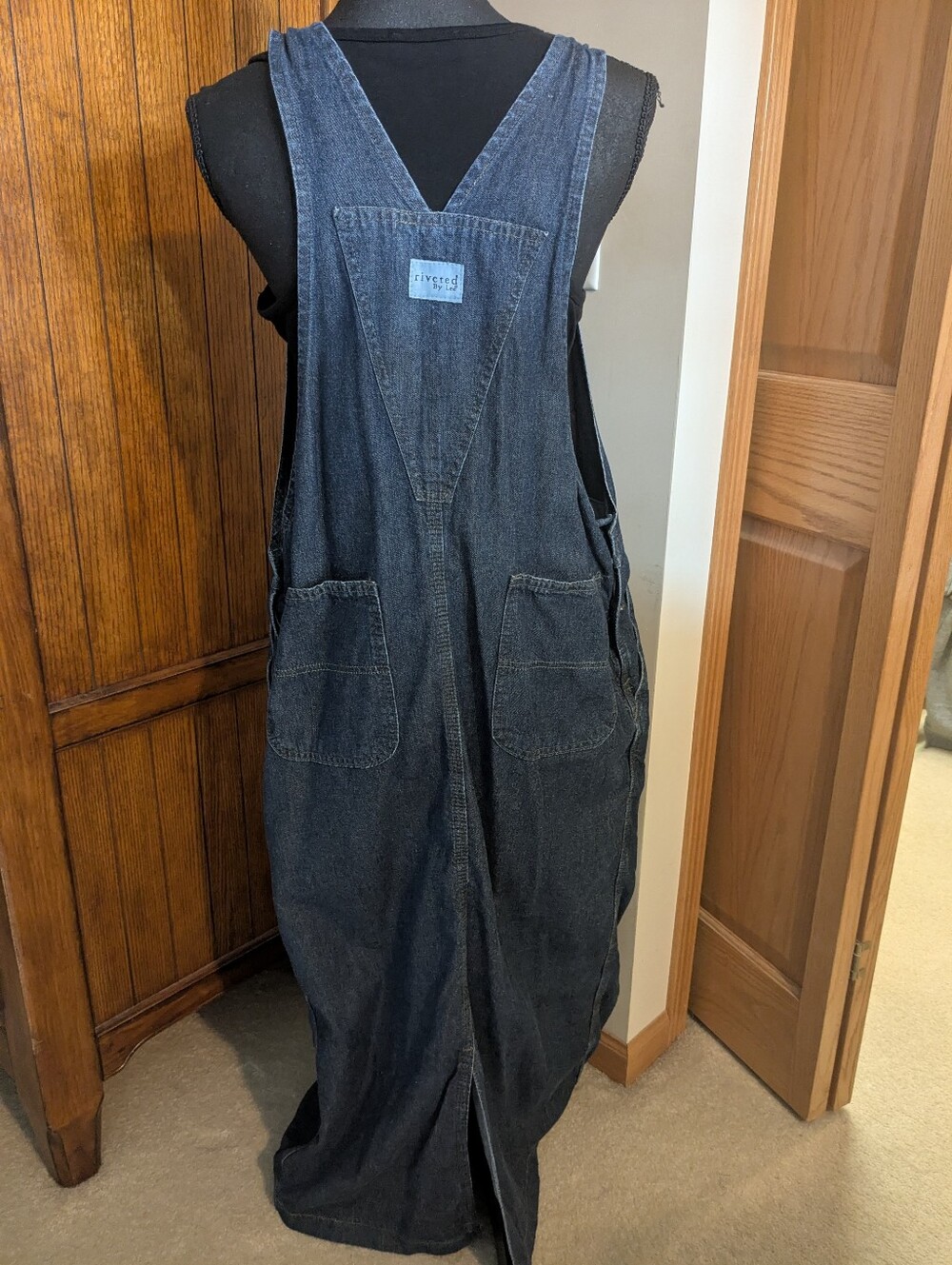 LEE Riveted Overall Denim Dress, Vintage, Wmn XL, EUC!!! - Picture 2 of 7